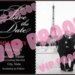 Frenchie B&W Save the Date